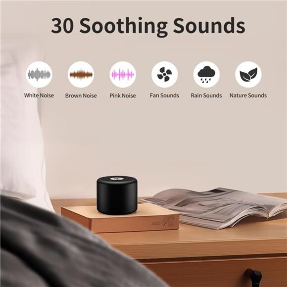 Mini Portable Sound Machine White Noise Machine with 30 Soothing Sounds Travel - Picture 2 of 8